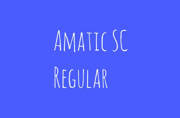 Amatic SC Regular Font