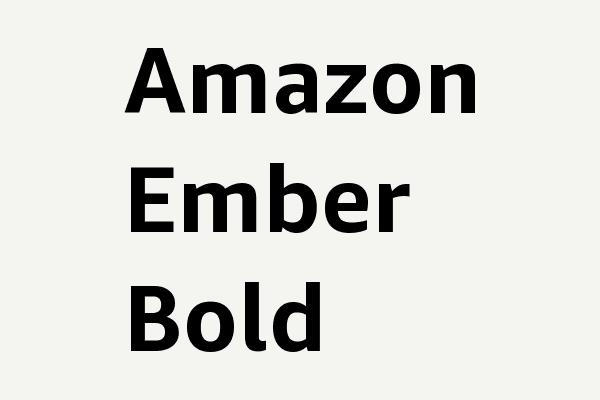 Amazon Ember Bold Font