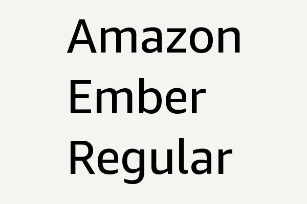 Amazon Ember Regular Font