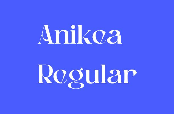 Anikea Regular Font