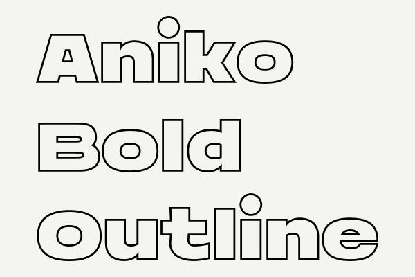 Aniko Bold Outline Font