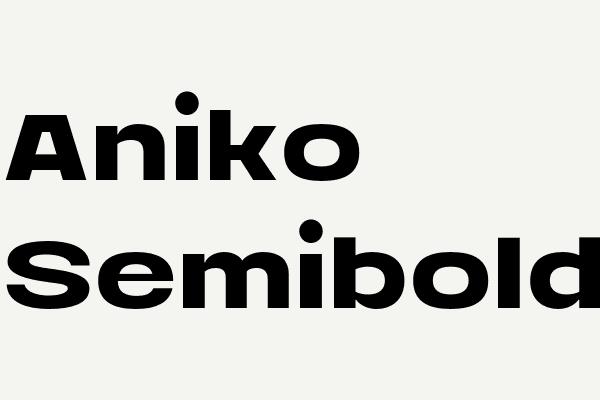 Aniko Semibold Font