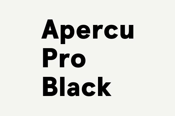 Apercu Pro Black Font