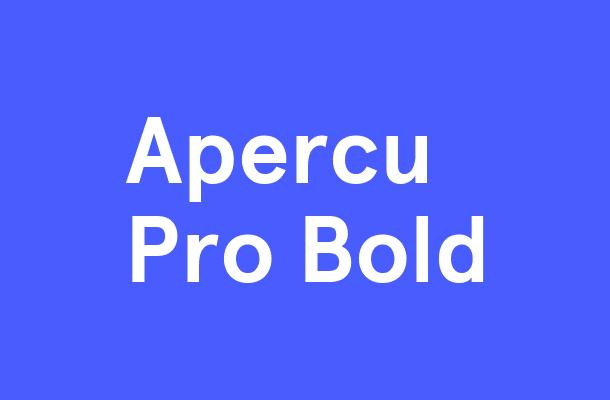 Apercu Pro Bold Font