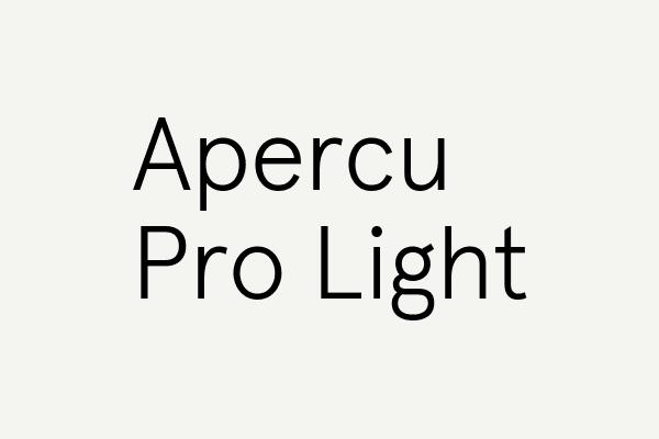 Apercu Pro Light Font