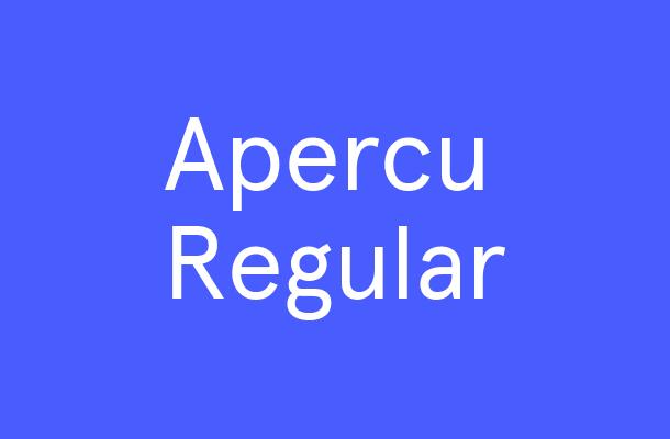 Apercu Regular Font