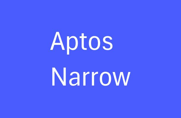 Aptos Narrow Font