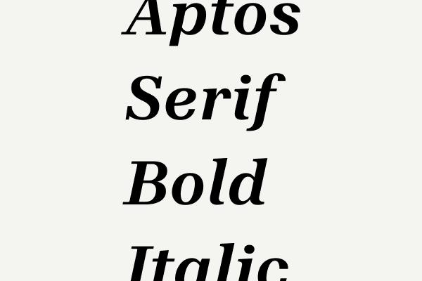 Aptos Serif Bold Italic Font
