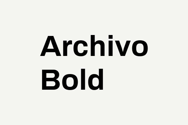 Archivo Bold Font