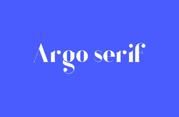 Argo serif Font