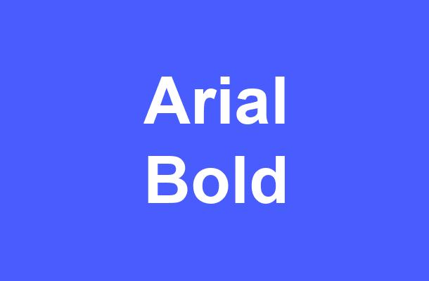 Arial Bold Font