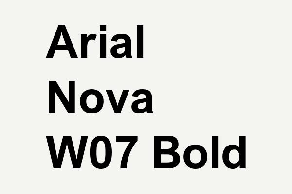 Arial Nova W07 Bold Font