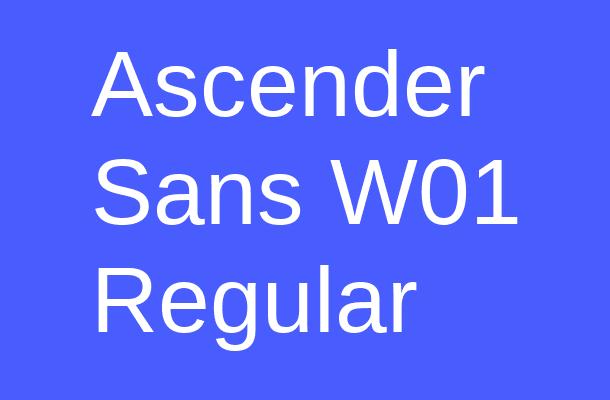 Ascender Sans W01 Regular Font