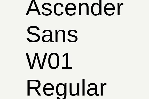 Ascender Sans W01 Regular Font