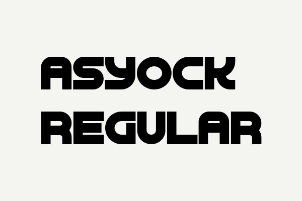 Asyock Regular Font