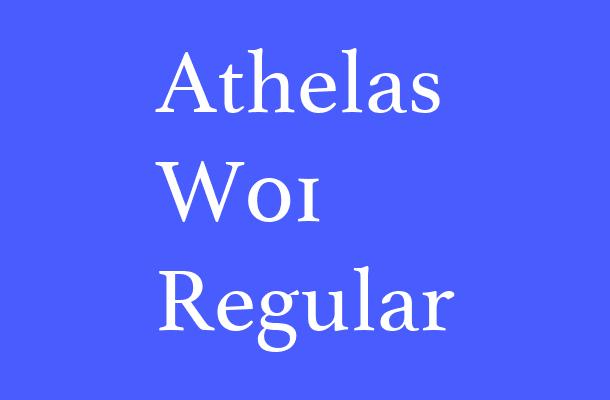 Athelas W01 Regular Font