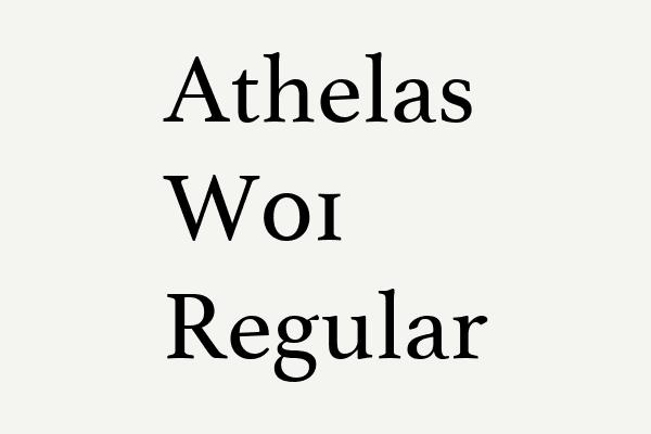 Athelas W01 Regular Font