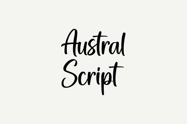 Austral Script Font