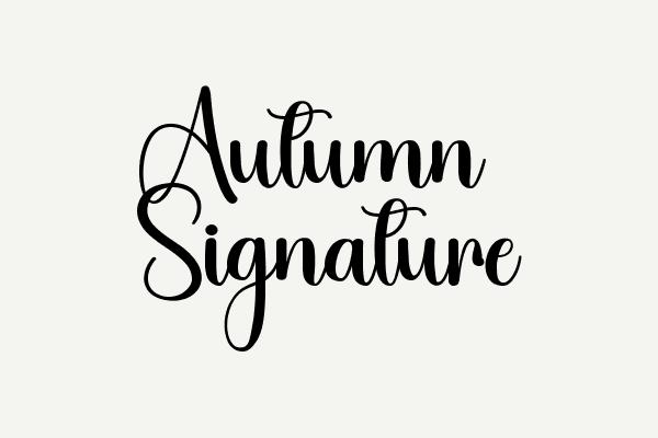 Autumn Signature Font