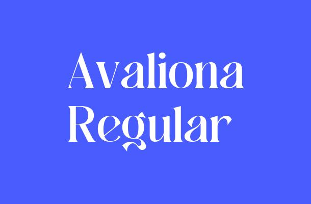 Avaliona Regular Font