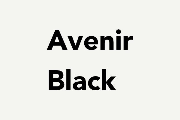 Avenir Black Font
