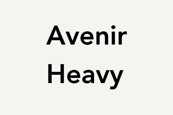 Avenir Heavy Font