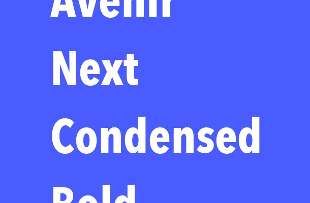 Avenir Next Condensed Bold Font