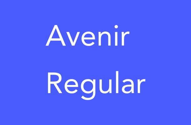 Avenir Regular Font