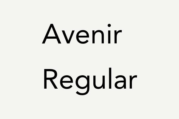 Avenir Regular Font