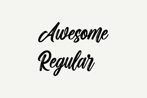 Awesome Regular Font