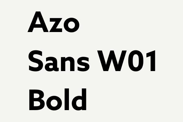 Azo Sans W01 Bold Font