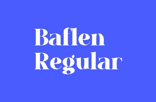 Baflen Regular Font