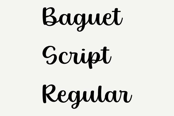 Baguet Script Regular Font