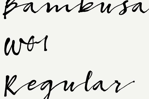 Bambusa W01 Regular Font