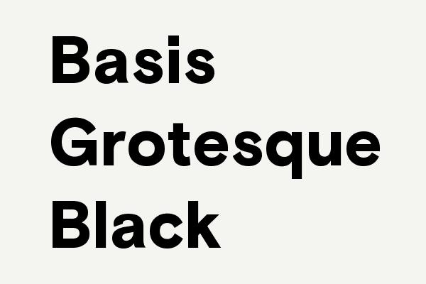Basis Grotesque Black Font