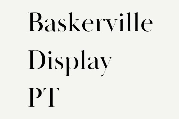 Baskerville Display PT Font