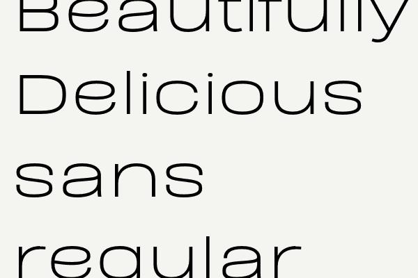 Beautifully Delicious sans regular Font