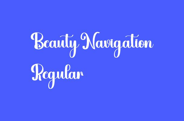 Beauty Navigation Regular Font