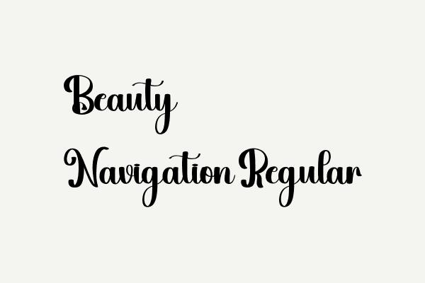 Beauty Navigation Regular Font