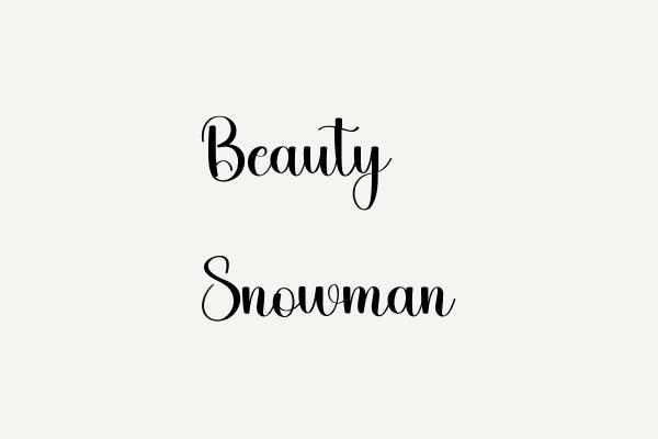 Beauty Snowman Font