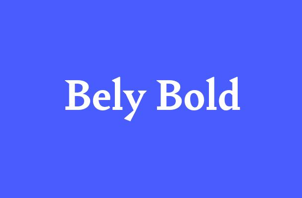Bely Bold Font
