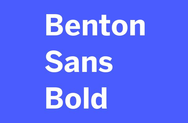 Benton Sans Bold Font