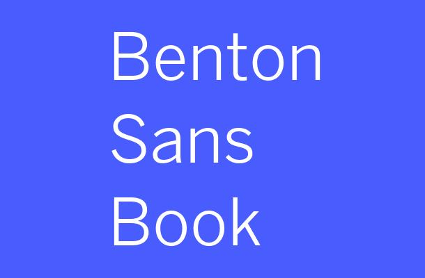 Benton Sans Book Font