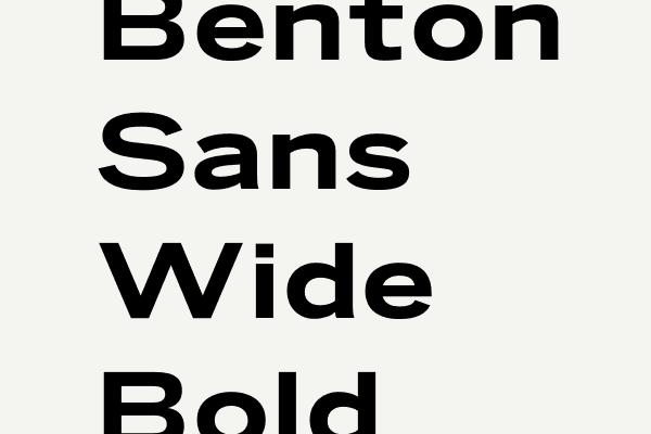 Benton Sans Wide Bold Font