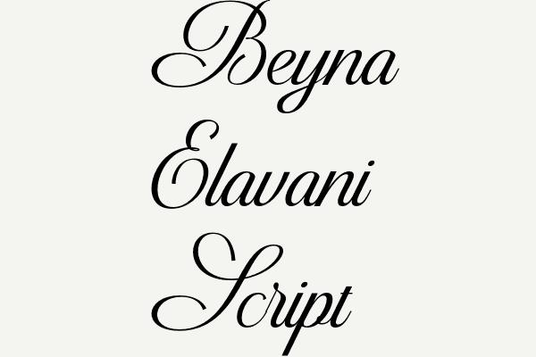 Beyna Elavani Script Font