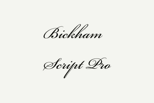 Bickham Script Pro Font