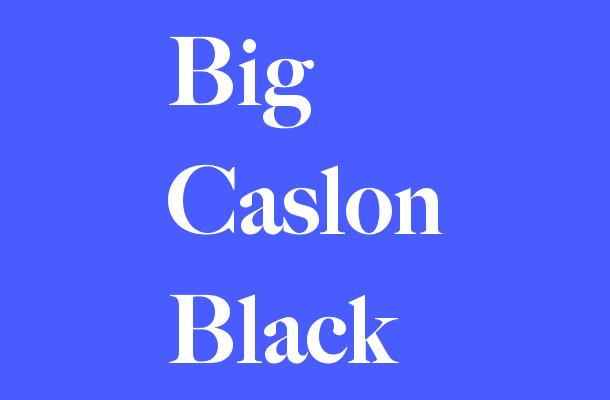 Big Caslon Black Font