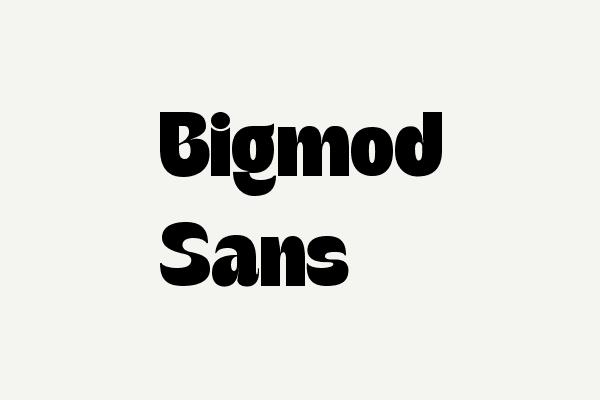Bigmod Sans Font