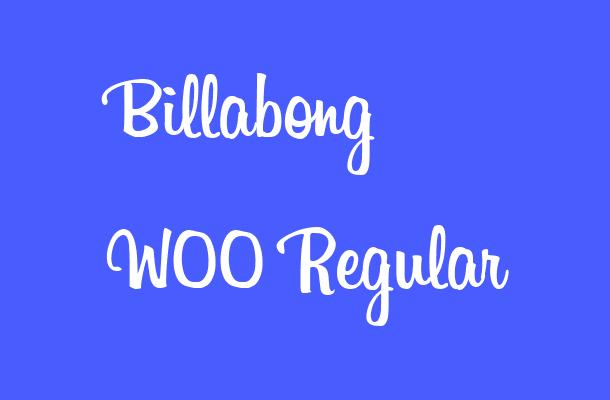 Billabong W00 Regular Font