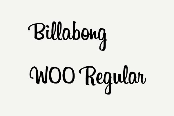 Billabong W00 Regular Font